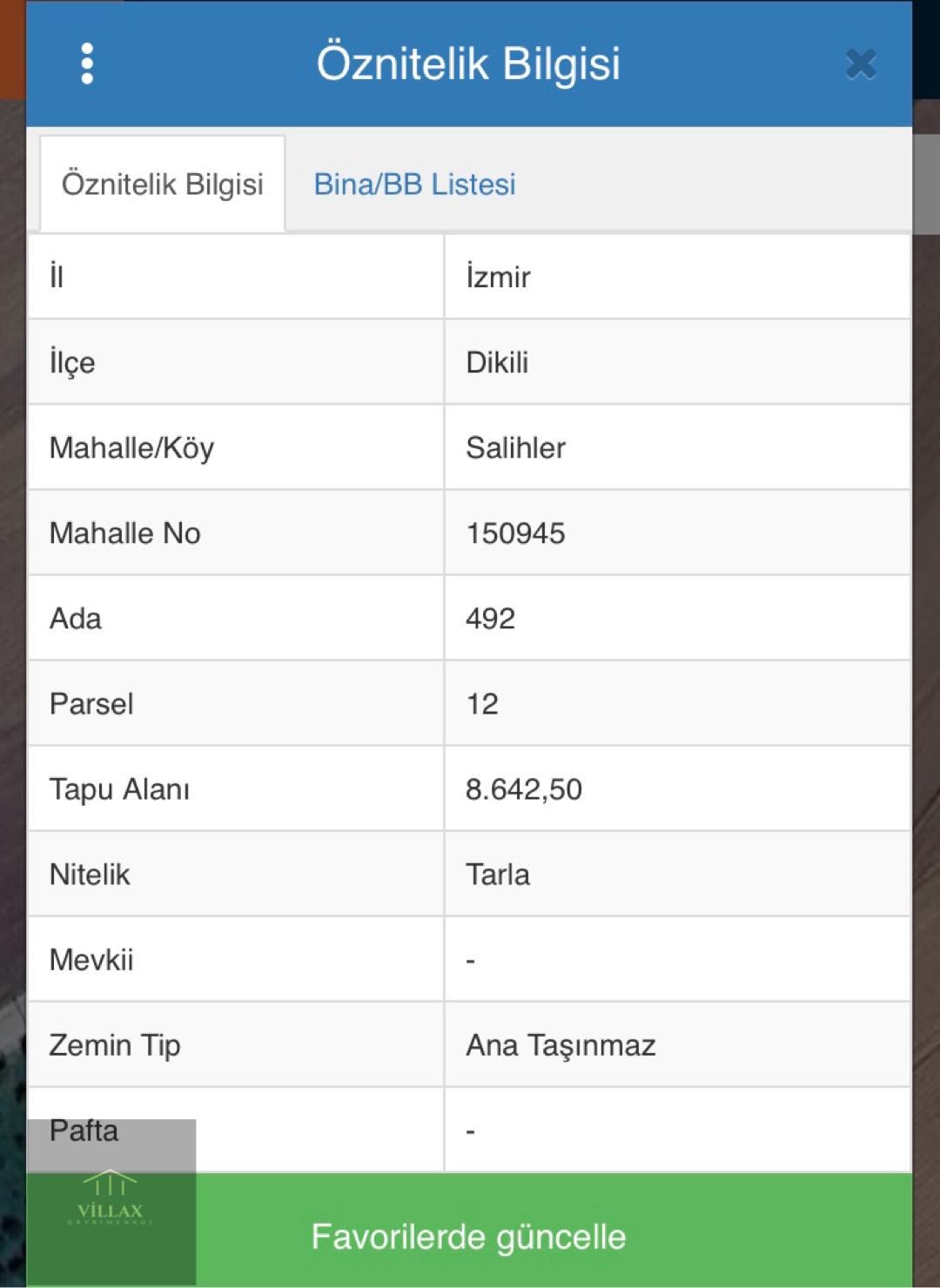 DİKİLİ SALİHLER SATILIK 8 DÖNÜM TARLA
